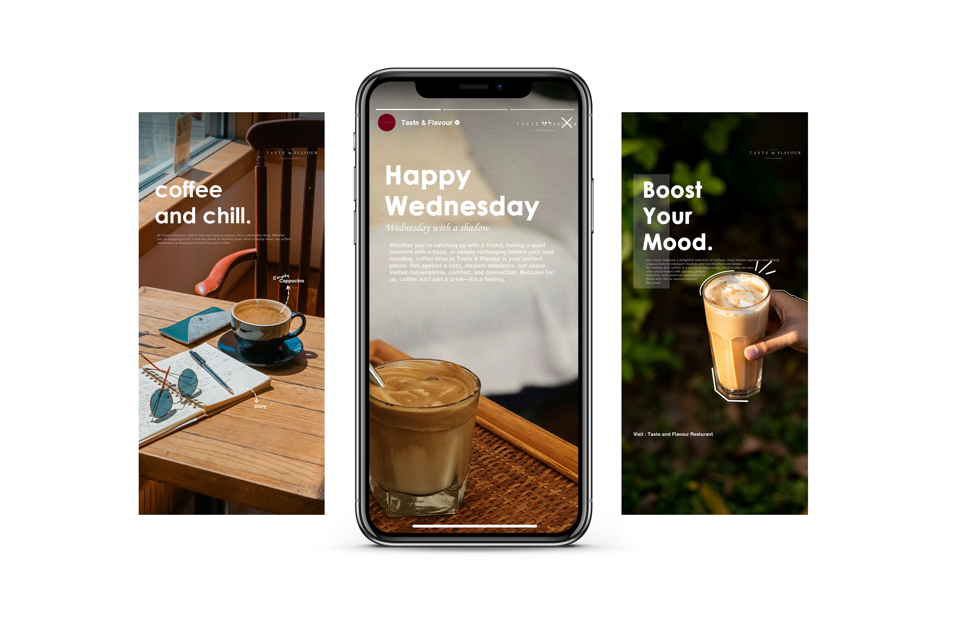 Taste & Flavour menu design